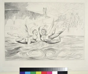 The Circle of the Corrupt Officials: The Devils Mauling Each Other, Inferno, Canto XXII, illustration to the 